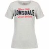 Lonsdale Creggan Schwarz Rot Weiss Women T Shirt