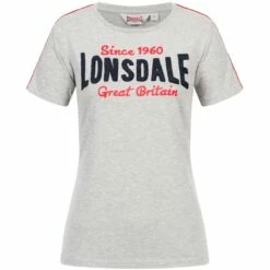 Lonsdale Creggan Schwarz Rot Weiss Women T Shirt