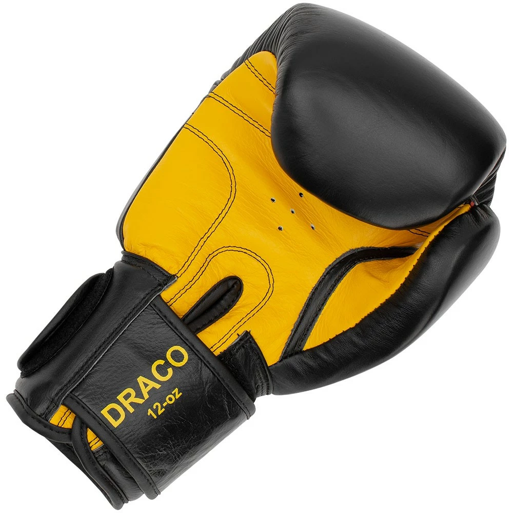 Benlee Draco Boxhandschuhe Aus Leder Schwarz/Gelb – Bild 2