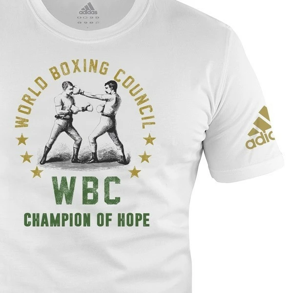 Adidas WBC T-Shirt Champ Of Hope-Weiß – Bild 2