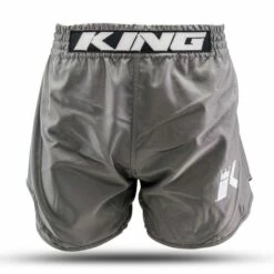 KING PRO BOXING MUAY THAI SHORTS CLASSIC GREY