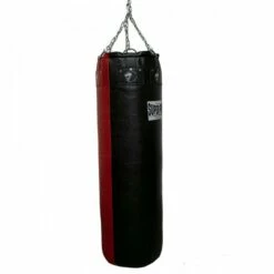 Super Pro Leder-Boxsack Gigantor Schwarz/Rot 122x40 Cm