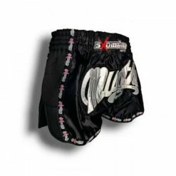K-1 Thaiboxing Short In Satin "Mesh" In Schwarz