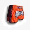 K-1 Thaiboxing Short In Satin "Mesh" In Mandarin/Schwarz