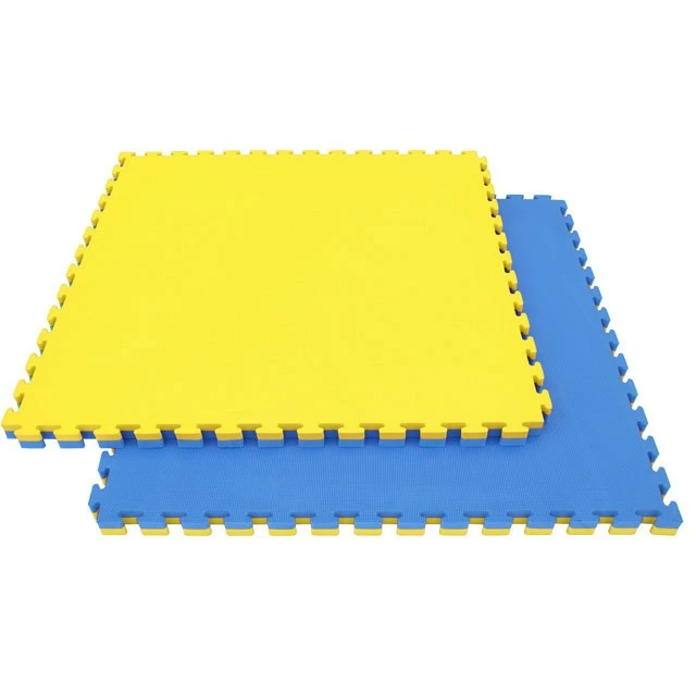 Puzzelmatte 100 X 100 X 2,5/4 Cm Blau/Gelb – Bild 2
