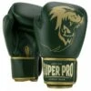 Super Pro Combat Gear Warrior SE Leder Boxhandschuhe Grün/Gold