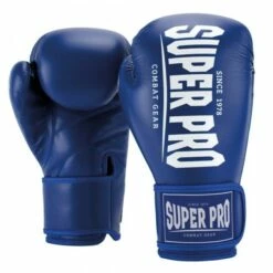 Super Pro Combat Gear Champ (Kick-)Boxhandschuhe Blau/Weiß