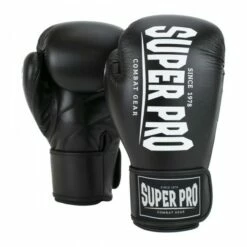 Super Pro Combat Gear Champ Boxhandschuhe Schwarz/Weiß