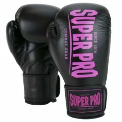 Super Pro Combat Gear Champ Boxhandschuhe Schwarz/Pink