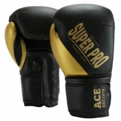 Super Pro Combat Gear ACE (Kick)Boxhandschuhe Black/gold