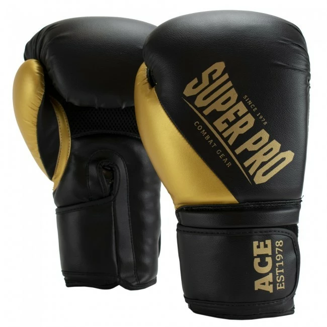 Super Pro Combat Gear ACE (Kick)Boxhandschuhe Black/gold