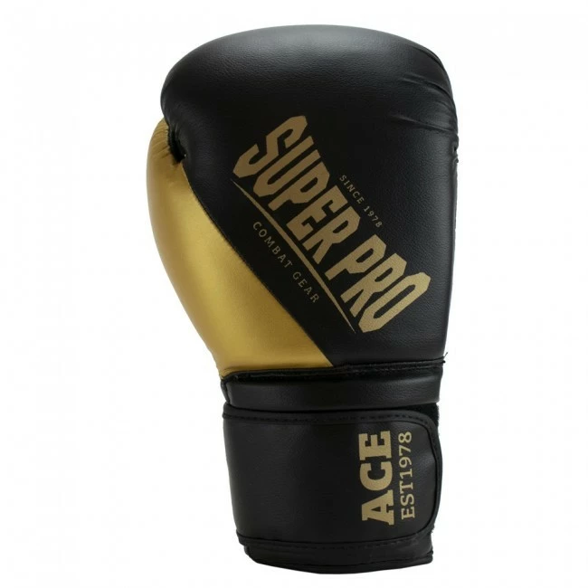 Super Pro Combat Gear ACE (Kick)Boxhandschuhe Black/gold – Bild 2
