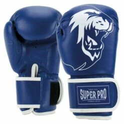 Super Pro Combat Gear Talent (Kick-)Boxhandschuhe Blau/Weiß