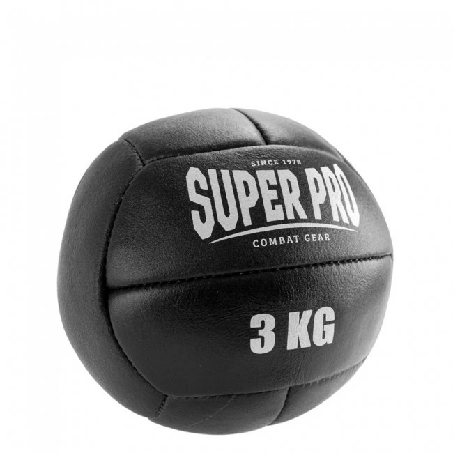 Super Pro Medizin Ball Leder 3 Kg – Bild 2