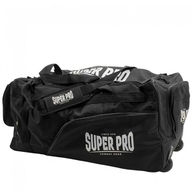 Super Pro Sporttasche Combat Gear Trolley Bag Schwarz – Bild 2