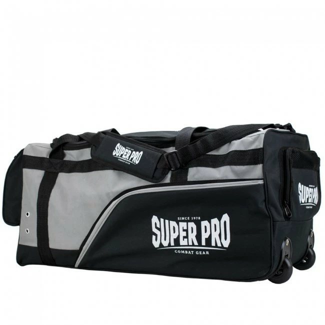 Super Pro Sporttasche Combat Gear Trolley Bag Schwarz/Grau/Weiß – Bild 5