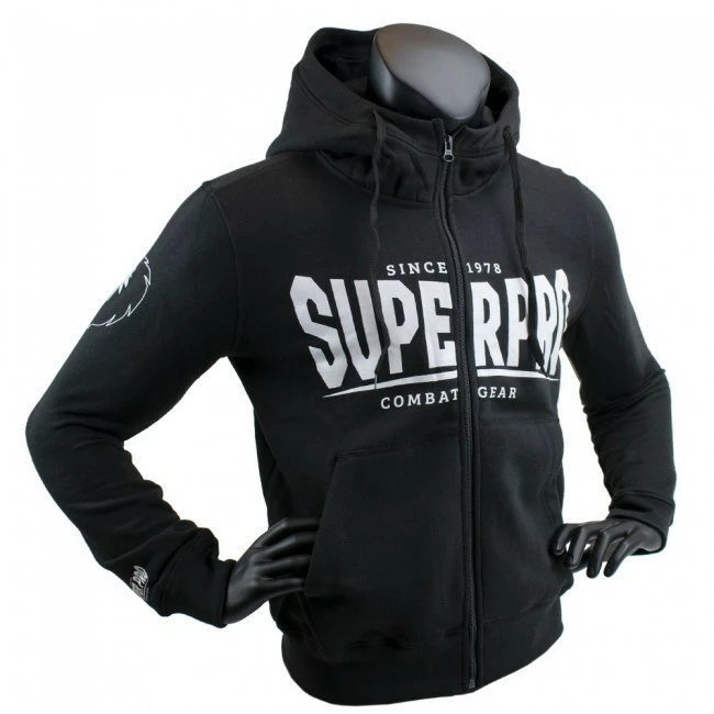 Super Pro Hoodie Mit Zipper S.P. Logo Schwarz/Weiß – Bild 2