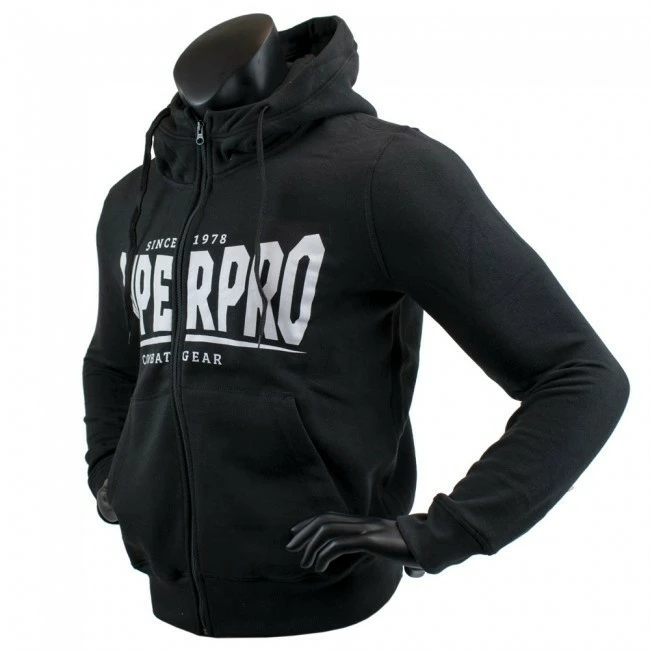 Super Pro Hoodie Mit Zipper S.P. Logo Schwarz/Weiß – Bild 3