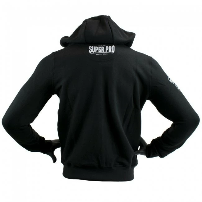 Super Pro Hoodie Mit Zipper S.P. Logo Schwarz/Weiß – Bild 4
