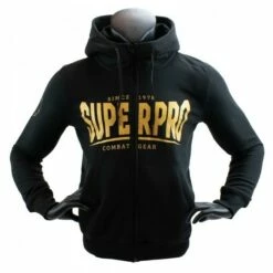 Super Pro Hoodie Mit Zipper S.P. Logo Black/gold