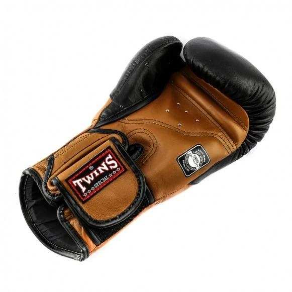 Twins BGVL 6 Boxhandschuhe Premium Schwarz Braun – Bild 4