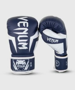 Venum Elite Boxhandschuhe - Weiß/Marineblau