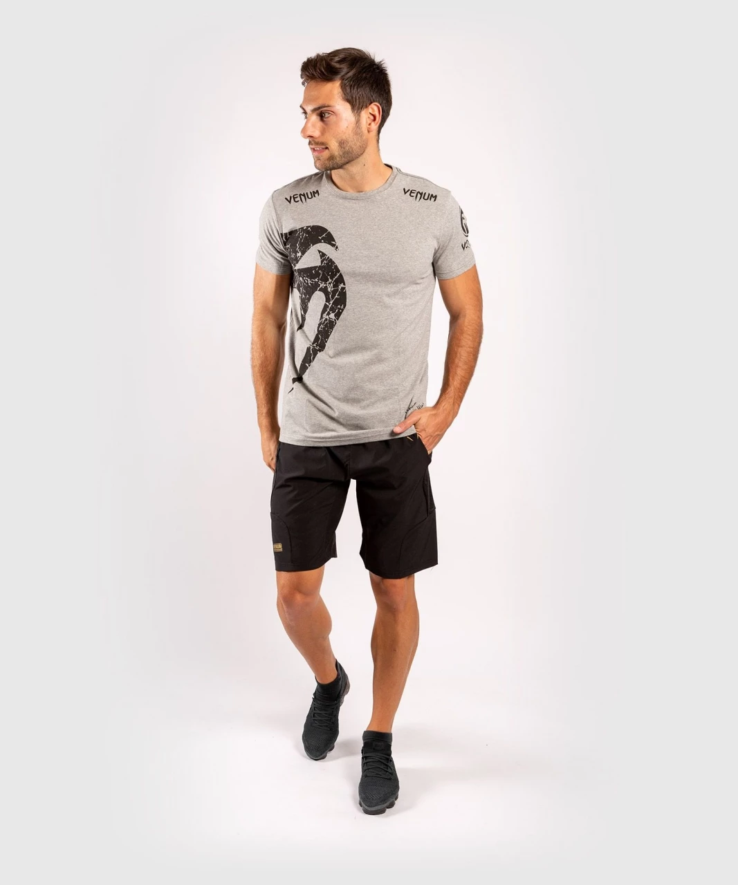 Venum Giant T-Shirt Grau/Schwarz – Bild 4