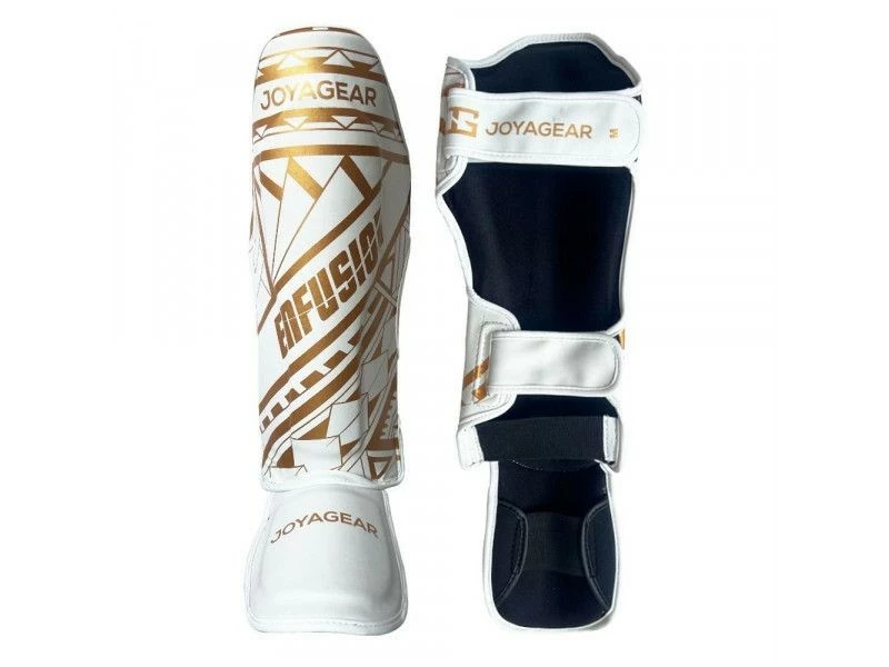 JG X ENFUSION TRIBE SHINGUARDS – WHITE/GOLD – Bild 2